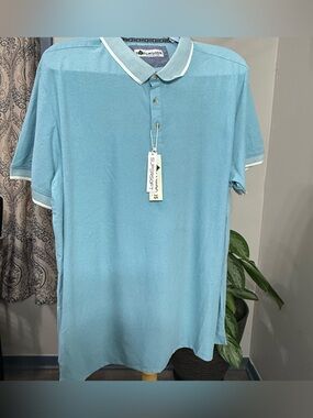 Tallwoods Supersoft Men’s XL Delph Blue Polo Shirt New With Tags